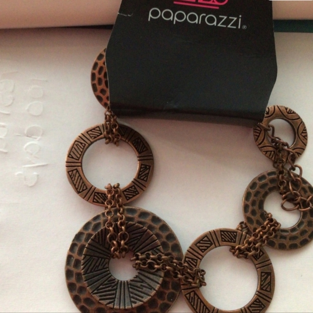 Chunky Boho Vintage Style Industrial Vibe Copper Tone Chain Bracelet NWT